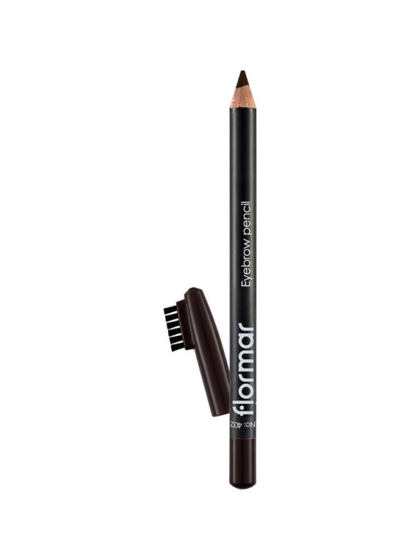Eyebrow Pencil with Brush 402 Black Brown Flormar 1.2g