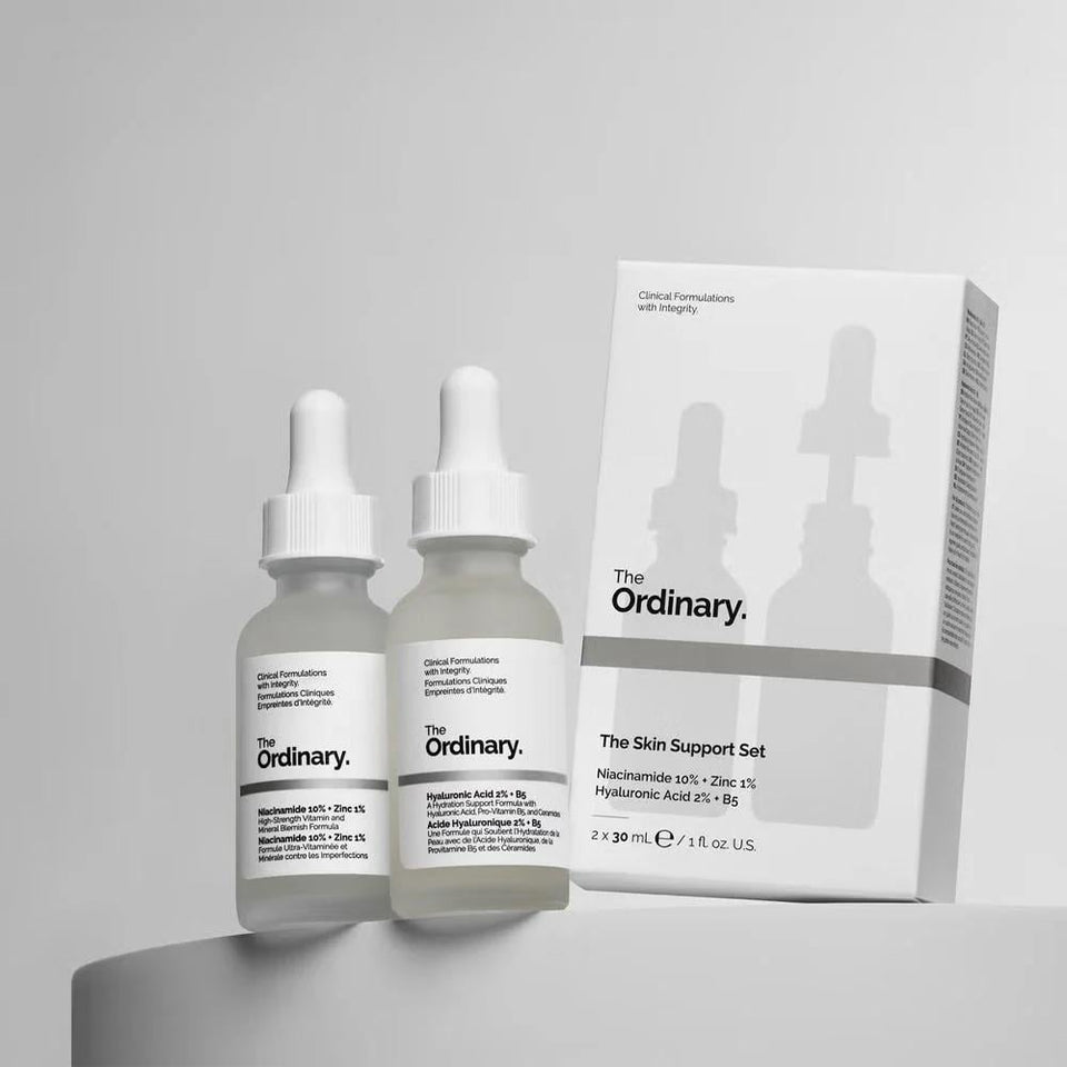 The Ordinary Skin Support Kit Hyaluronic Acid & Niacinamide Serums Hydrating & Refining 30ml