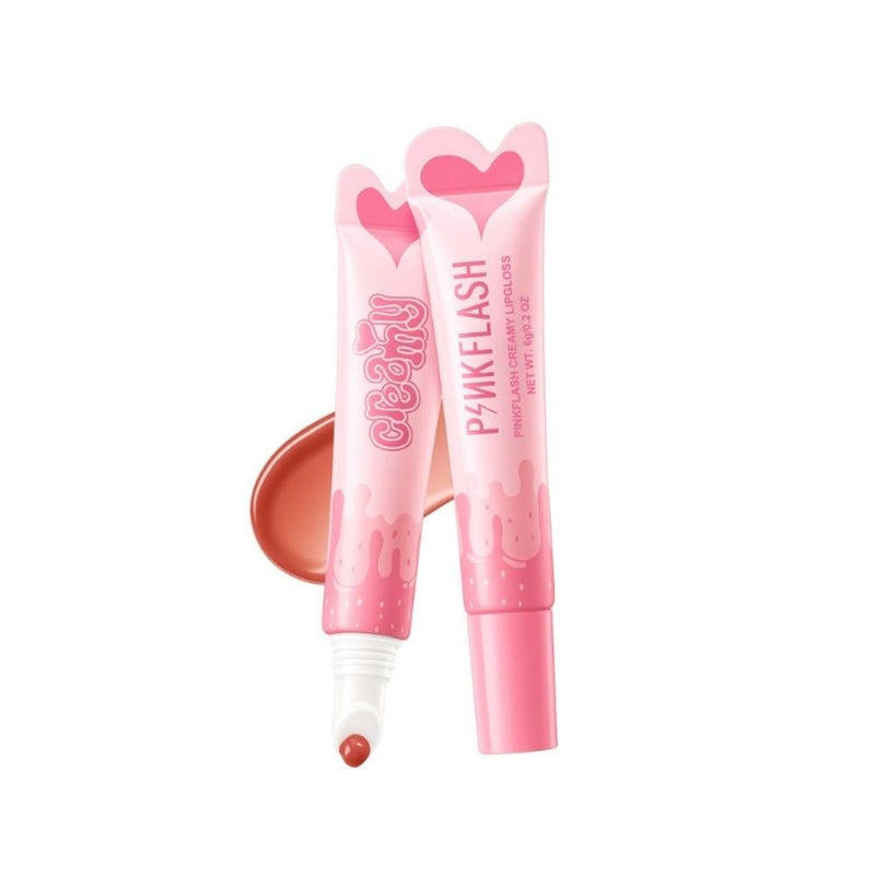 Pink Flash Moisturizing Cream Lip Gloss RD01 High Shine Non-Sticky