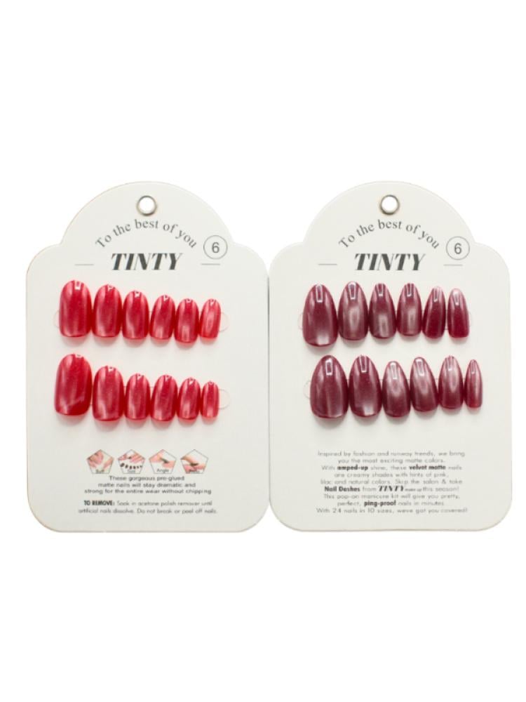 Tinty Press-On Artificial Nails No.6 - 24 Pieces