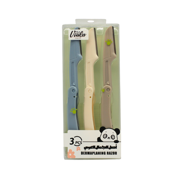 Viola Eyebrow Shaping Razors, Stainless Steel Blades, 3 Pieces