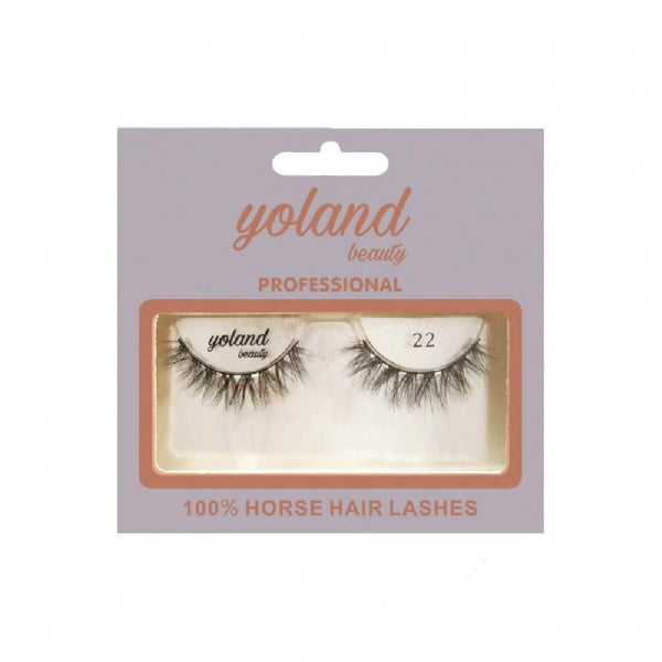 Yolande Beauty Natural Hair Eyelashes No. 22 Reusable