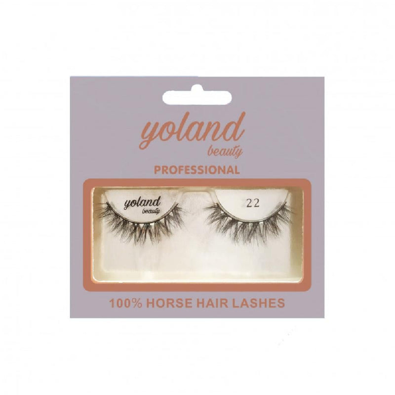 Yolande Beauty Natural Hair Eyelashes No. 22 Reusable