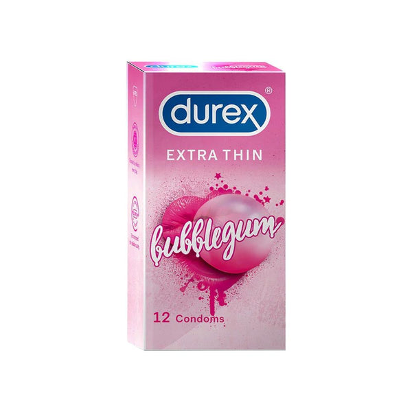Best Durex Condoms Extra Thin Bubblegum Flavour 12 Pack