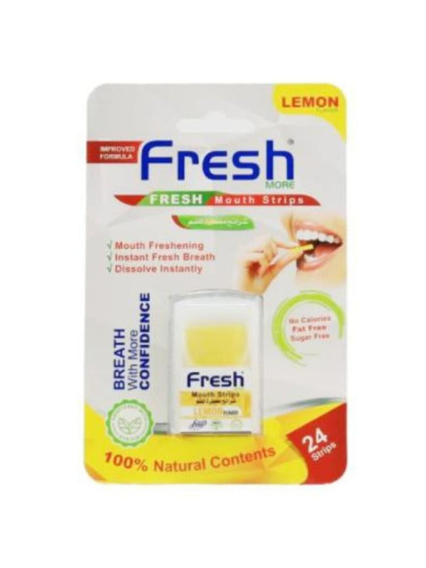Mouthwash Strips Lemon Fresh Breath Freshmore 24 Strips