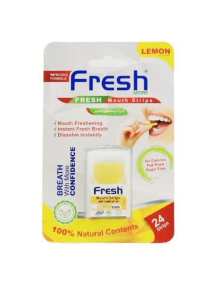Mouthwash Strips Lemon Fresh Breath Freshmore 24 Strips