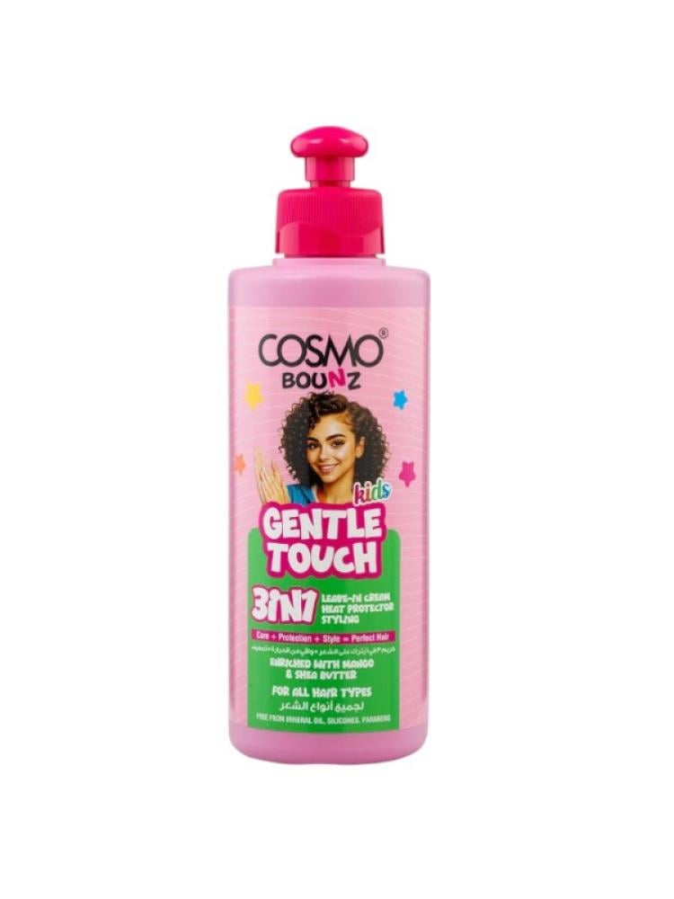 Cosmo Bounz 3-in-1 Leave-In Cream: Hydrating Detangler, Heat Protectant, Curl Definer - 250ml