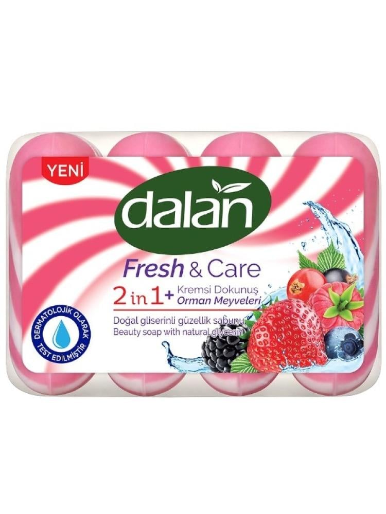 Dalan Fresh & Care 2-in-1 Forest Fruits Bar Soap 4 x 90g