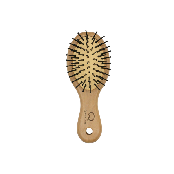 Children's Wooden Detangling Hairbrush Gentle Care Queen Line