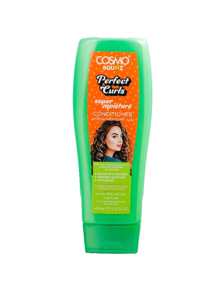 Cosmo Bounz Curly & Dry Hair Conditioner with Coconut, Sunflower, Avocado Oils - 400ml