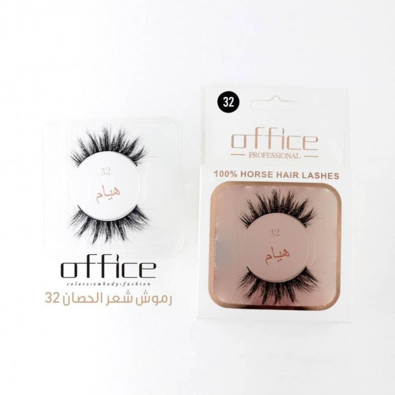 Office Horsehair False Eyelash Strips, Natural Look, Reusable
