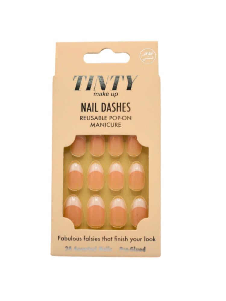 Press-On Nails Best Nail Glue for Wide Nail Beds Tinty 24 Pcs