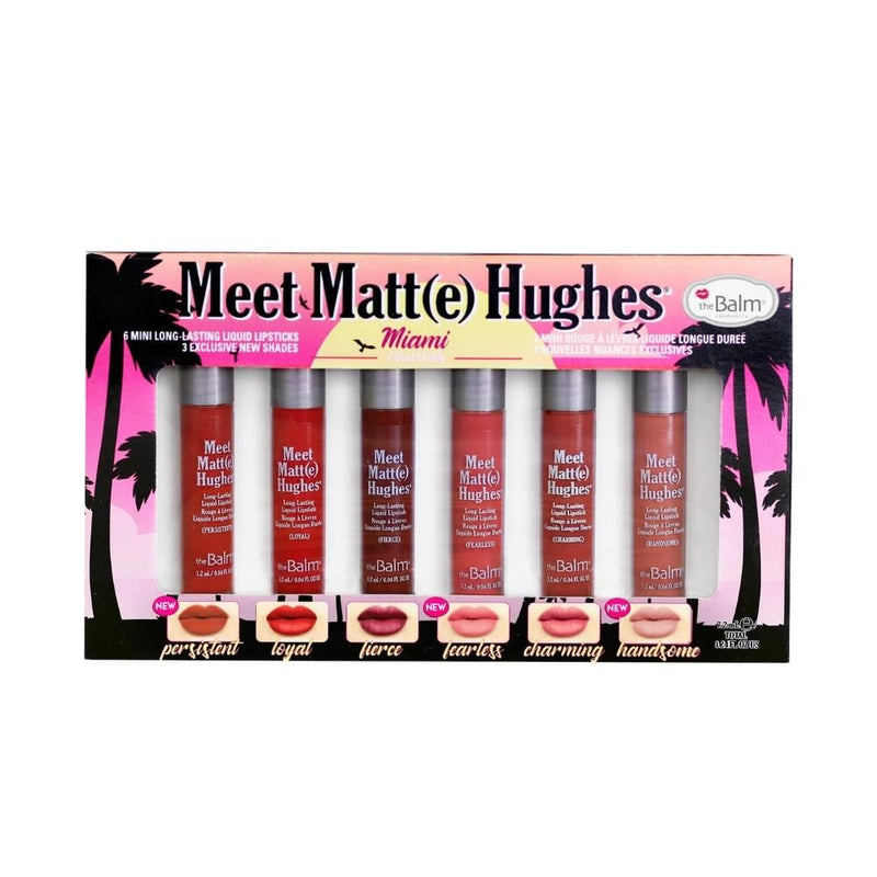 The Balm Meet Matte Hughes Mini Liquid Lipstick Set Miami 6 Shades