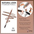 Note Natural Look Eyebrow Pencil, Waterproof, Matte Finish, 01 Fire