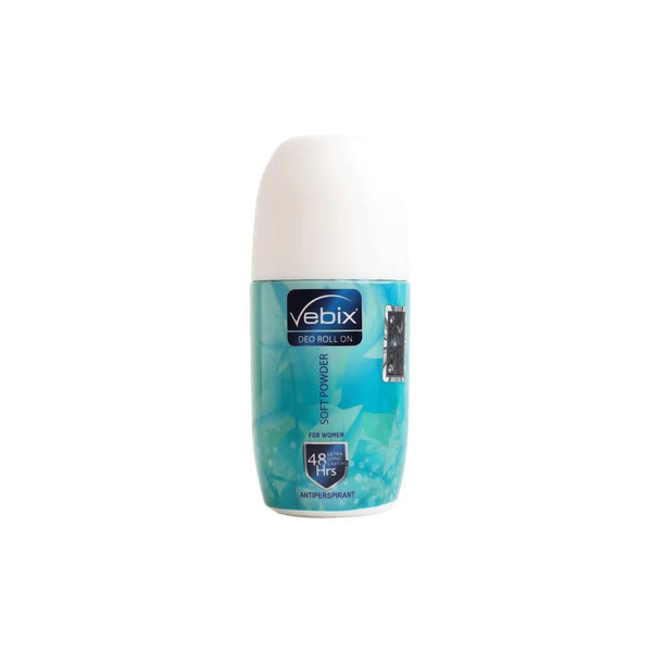 Roll-On Antiperspirant Deodorant Soft Powder Alcohol-Free Vebix 50ml