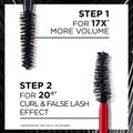 L'Oreal Paris Pro XXL Volumizing Mascara, Black, 2-Step Fiber Formula