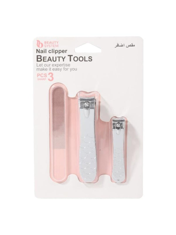 Beauty System Nail Clipper and Buffer Set - 3 Pieces