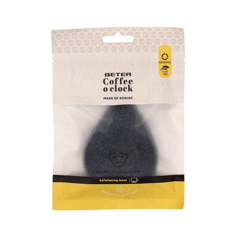 Beter Konjac Facial Cleansing Sponge with Coffee Extract, All Skin Types