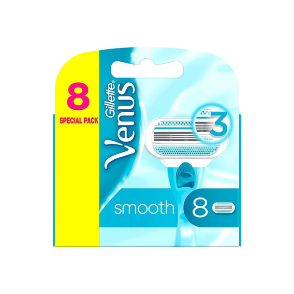 Gillette Venus Smooth Razor Blades 3-Blade Cartridge 8-Pack