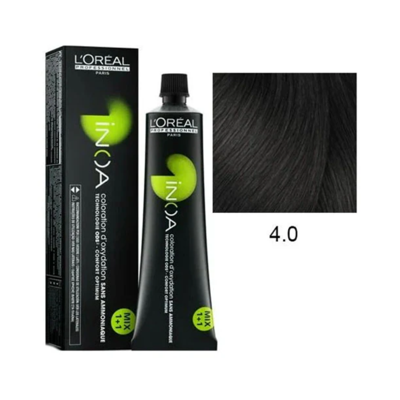 L'Oreal Paris Permanent Hair Color, Ammonia-Free, Deep Brown 4.0, 60g