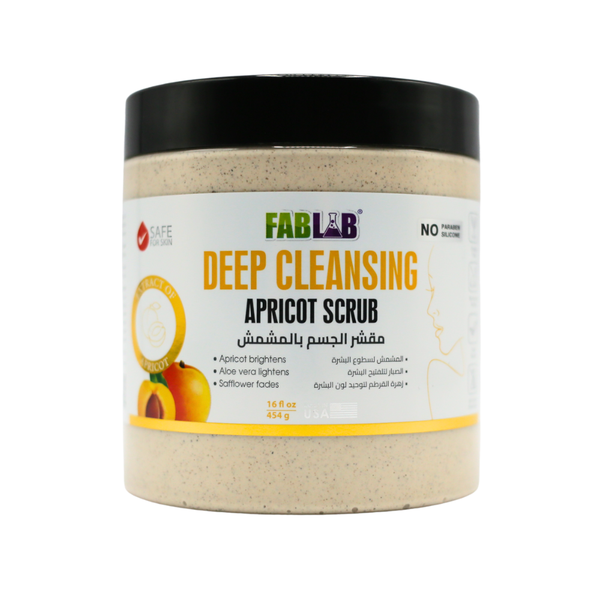 Apricot Exfoliating Body Scrub Smoothing Rejuvenating 454g FabLab