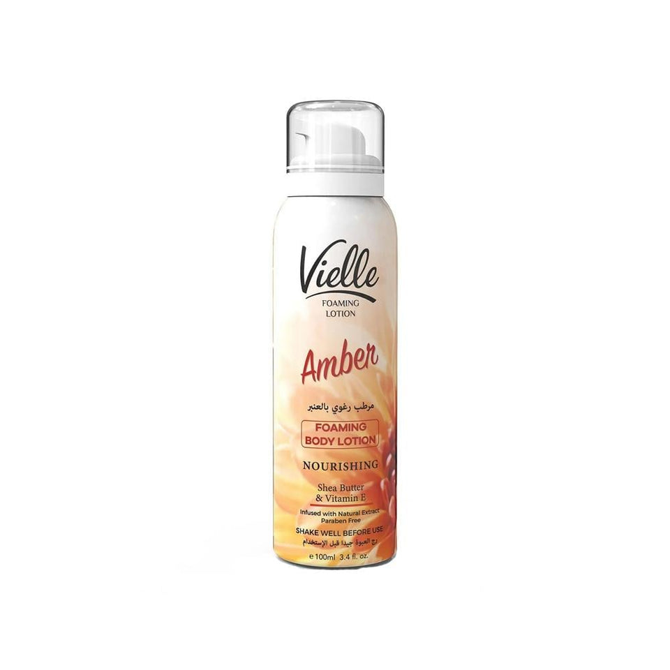 Vielle Amber Foaming Body Lotion Lightweight, Fast-Absorbing, Warm Scent 100ml