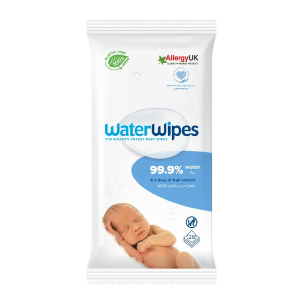 Baby Wipes Plastic-Free Sensitive Skin WaterWipes 28 Count