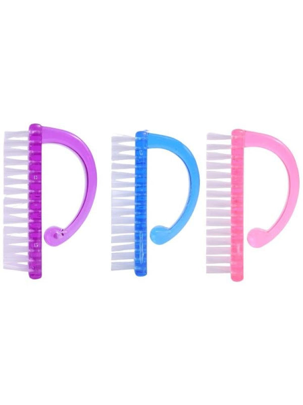 Best Nail Brush for Cleaning 3-Piece Set Salon System Assorted Colors
