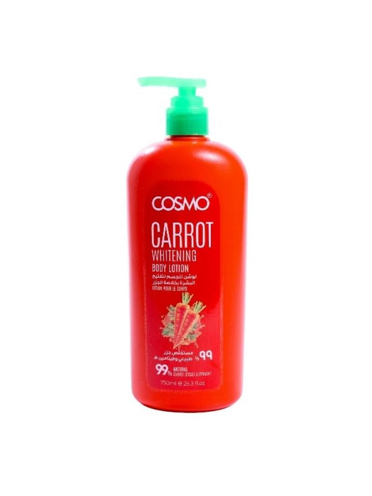Cosmo Carrot Body Lotion - Carrot Extract, Vitamin A, Shea Butter - 750 ml