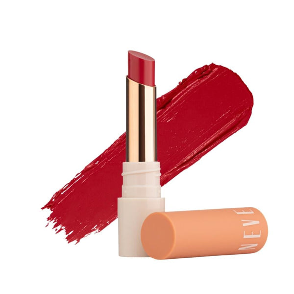 Neverti Matte Cream Lipstick 009 Vermilion Long-Lasting High Coverage