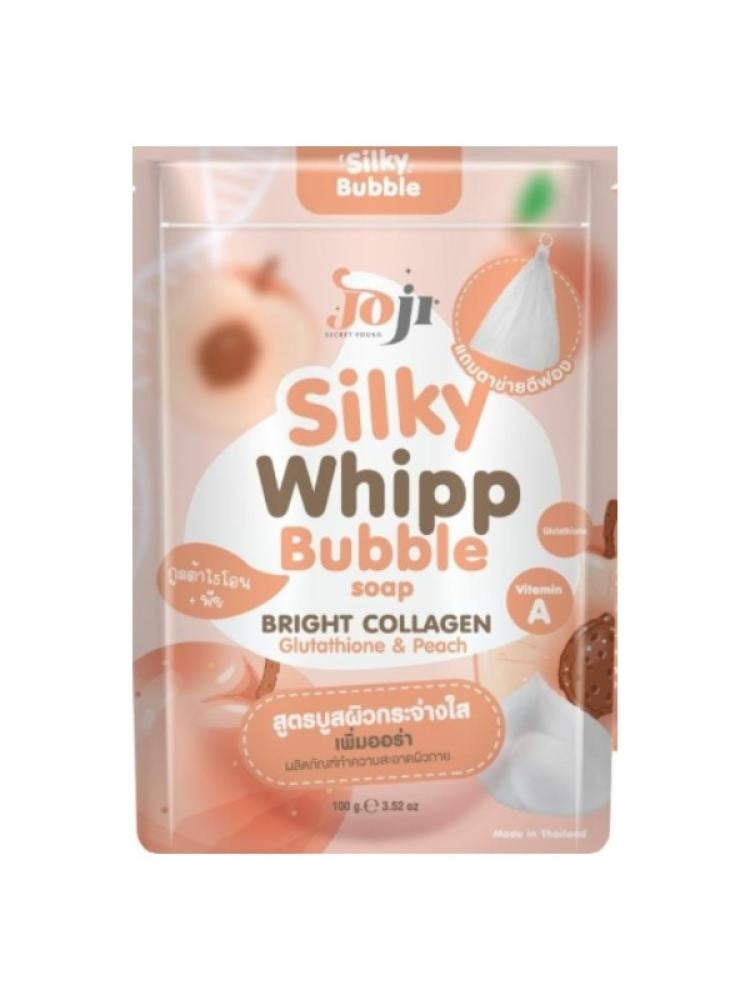 Joji Secret Young Silky Whip Bubble Whitening Soap Collagen Glutathione Peach 100g