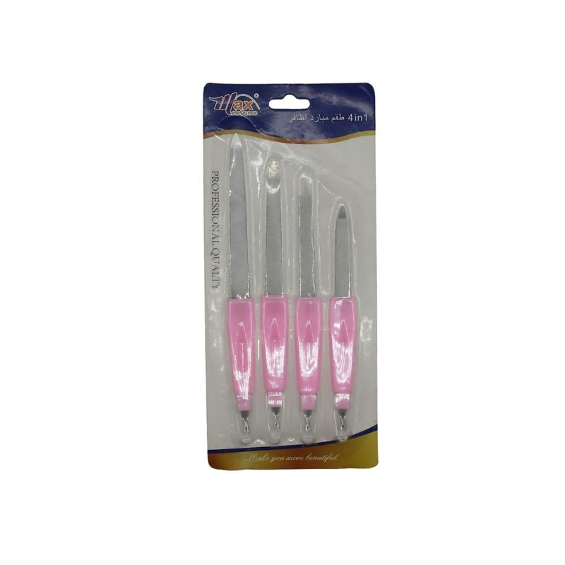 Nail File for Nail Art Cuticle Remover Tool Set 4 Piece Max Elegance