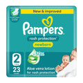 Pampers Diapers Taped Rash Protection Gentle Newborn Fit Size 2 23 Count