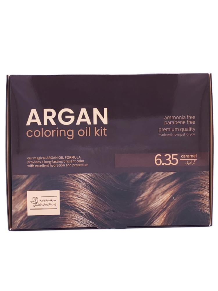 Argan Hair Dye Set 6.35 Caramel with Argan Oil - 75ml