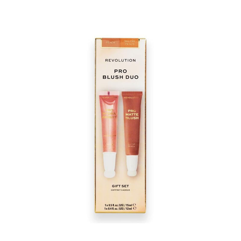Revolution Pro Blush Duo Peach Buildable Coverage Skincare Infused 10g