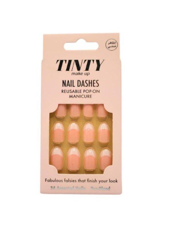 Tinty Press-On Adhesive Nails - 24 Pieces, Model MS23