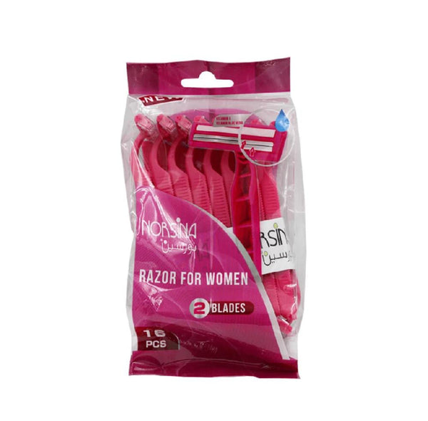 Norsina Women's Razor Blades 2-Blade System Pink 18 Count