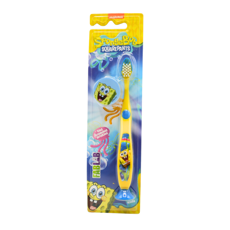Kids Toothbrush Soft Bristles Protective Cover Spongebob Oral Care