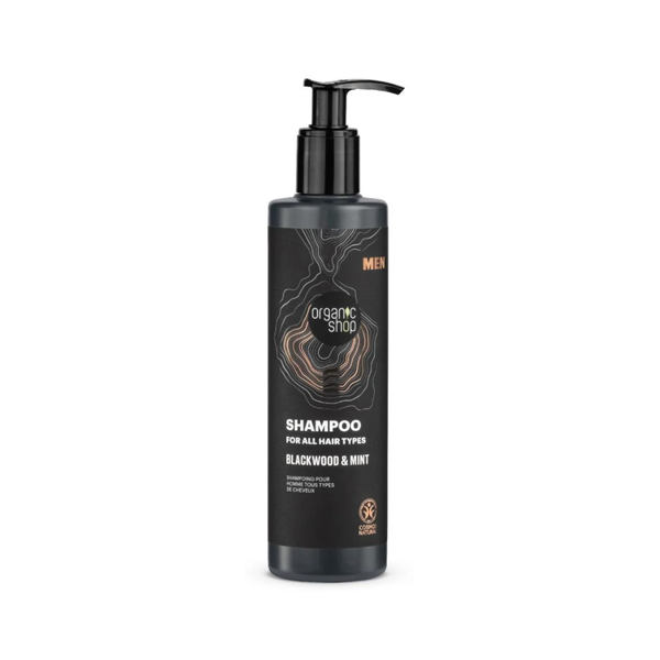 Organic Shop Black Wood and Mint Shampoo, All Hair Types, 280ml