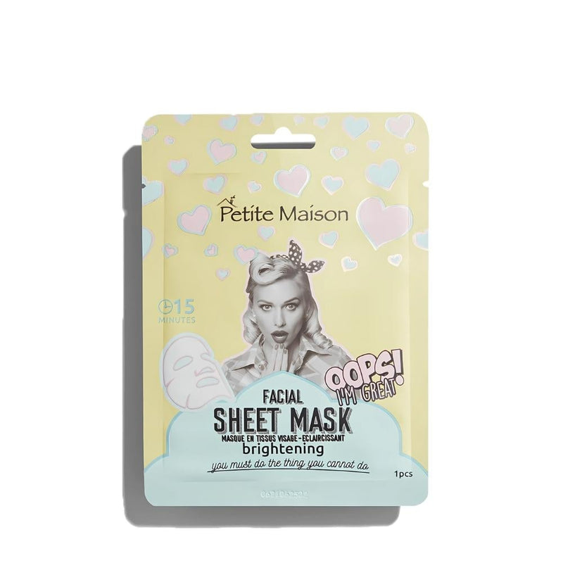 Face Sheet Mask Brightening Grapefruit Lavender Petite Maison 25ml