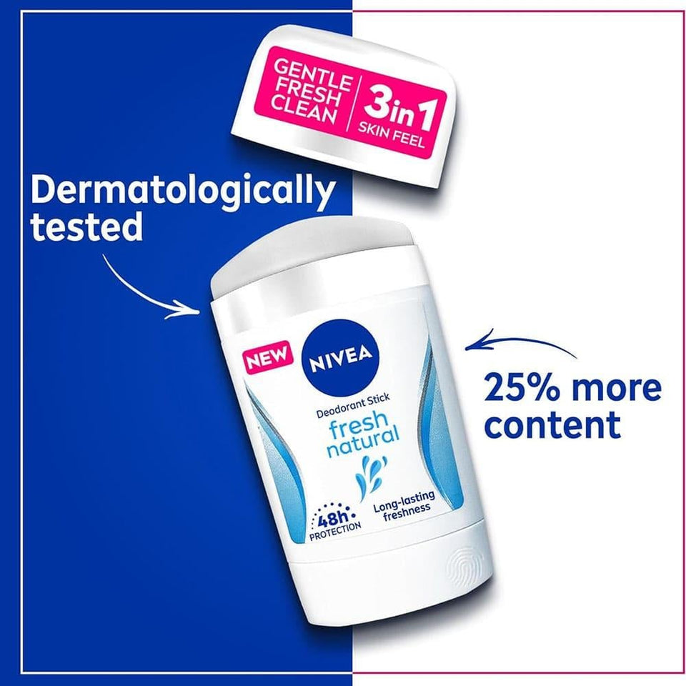 Nivea Deodorant Stick Fresh Natural Protection for Underarms 50ml