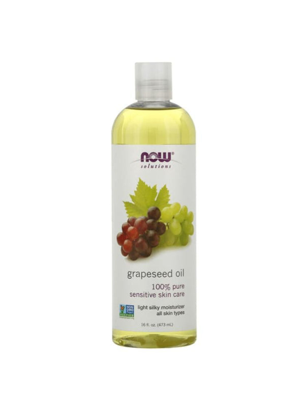Grapeseed Oil 100% Pure Cold Pressed Now Solutions 473ml