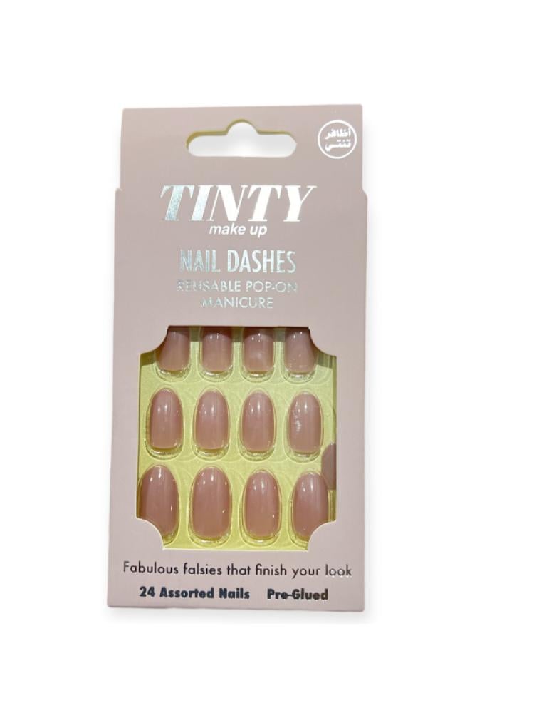 Press-On Adhesive Nails Natural Finish Model MS8 Tinty 24 Pieces