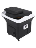 Salon System Fixed Hair Washing Basin with Wheels - Black