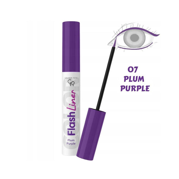 Golden Rose Flash Liner Eyeliner, Plum Purple, No. 07, 3.5ml