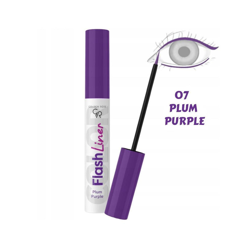 Golden Rose Flash Liner Eyeliner, Plum Purple, No. 07, 3.5ml