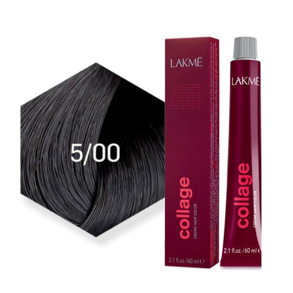 Lakme Collage Permanent Hair Color 5.00 Light Brown Ammonia-Free 60ml