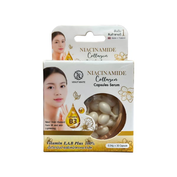 Perfect Skin Lady Niacinamide Collagen Serum Capsules for Firming & Brightening, 30 Count