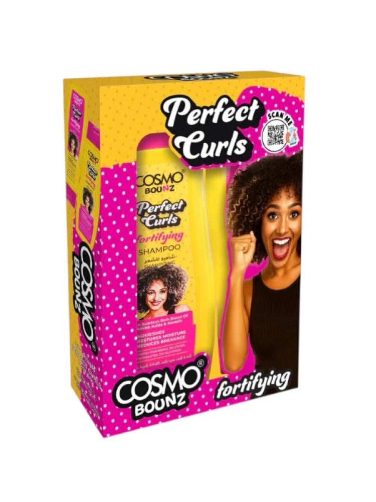 Cosmo Bounz Curls Shampoo and Conditioner Set Keratin Amino Acid 2 x 400ml