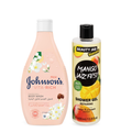 Beauty Jar Mango Pineapple Shower Gel & Johnson's Jojoba Oil Body Wash Set, 400ml x2